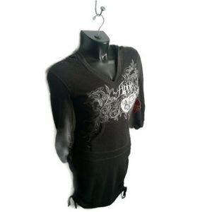 Apple Bottoms Gray Bodycon Sweater Dress New